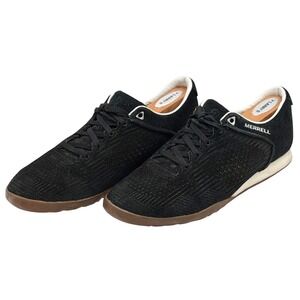 Merrell Womens J02396 Perforated Suede Athletic Sneakers Black Gum Sole Size 8